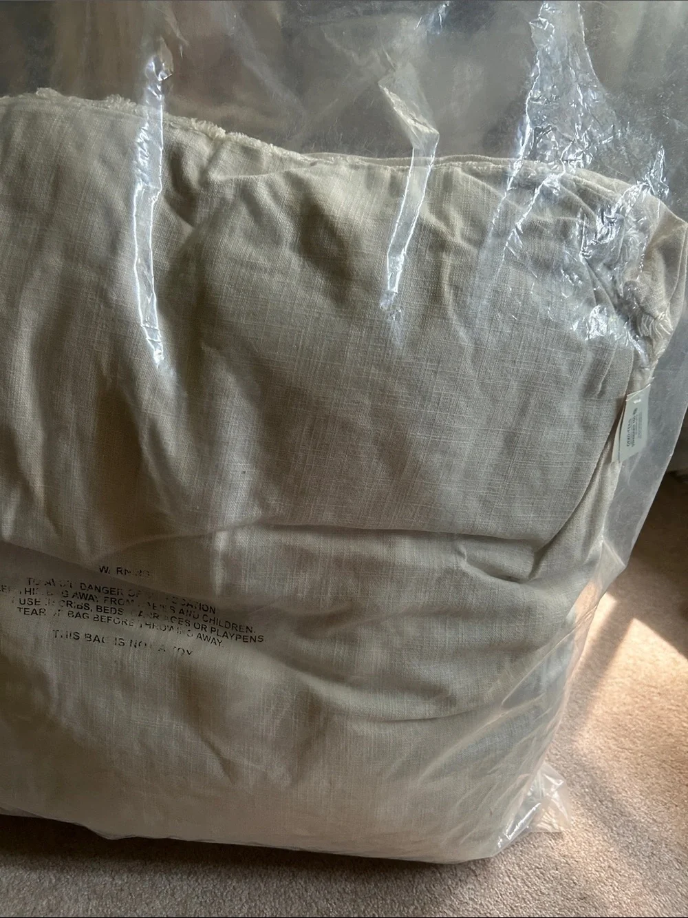 Casaluna Euro Heavyweight Linen Blend Pillow, Natural 26” x 26”